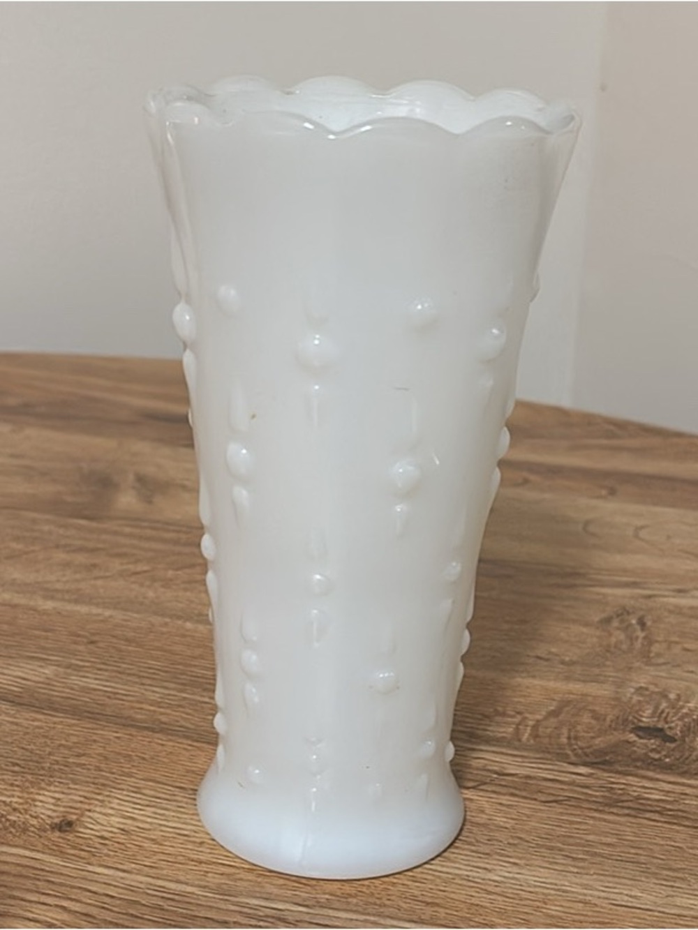 White Milk Glass Hobnail Vase - Home Accents